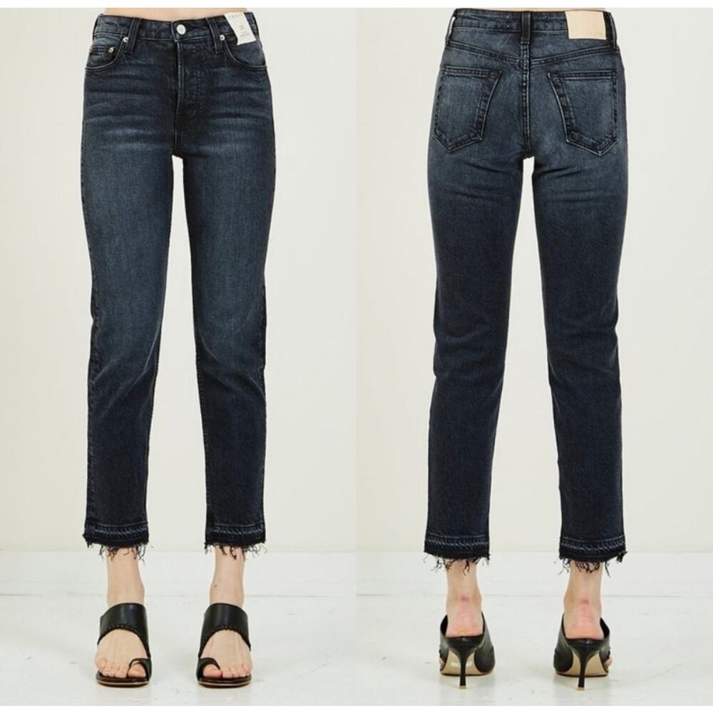 NWT Trave Constance Straight Tapered Hi-Rise Jeans “On the Road Again” Wash, 27